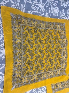 Mustard Yellow Paisley Women's Scarf priced as 1  both for 39